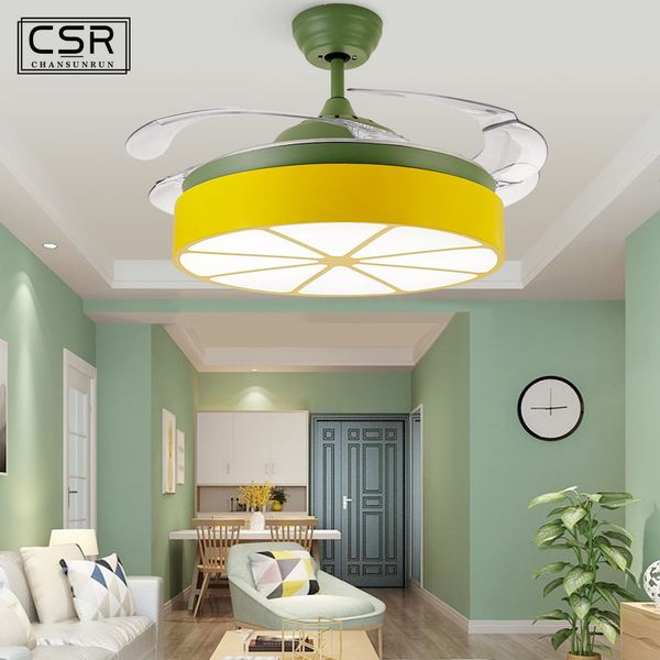 electric fans lemon led fan lamp changing light modern invisible ceiling remote control for kids room
electric fans lemon led fan lamp changing light modern invisible ceiling remote control for kids room