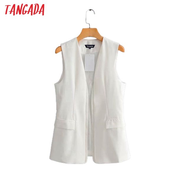 tangada 2020 women white waistcoat vest coat pocket office ladies sleeveless blazer yi2, Black;white
tangada 2020 women white waistcoat vest coat pocket office ladies sleeveless blazer yi2, Black;white