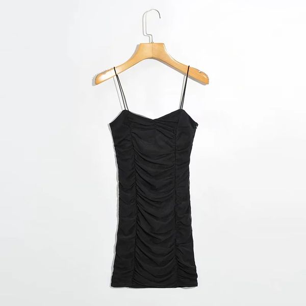 2020 black designer women dresses clothing buttocks short skirt fashion fashion show thin mesh pleated suspender package, Black;gray
2020 black designer women dresses clothing buttocks short skirt fashion fashion show thin mesh pleated suspender package, Black;gray