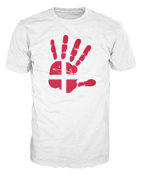 2019 100% cotton denmark flag palm national fan tee shirt