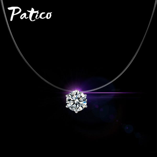 women dazzling zircon chain invisible ornament fishing line necklace jewelry party simple shinny pendant neck accessories, Golden;silver
women dazzling zircon chain invisible ornament fishing line necklace jewelry party simple shinny pendant neck accessories, Golden;silver