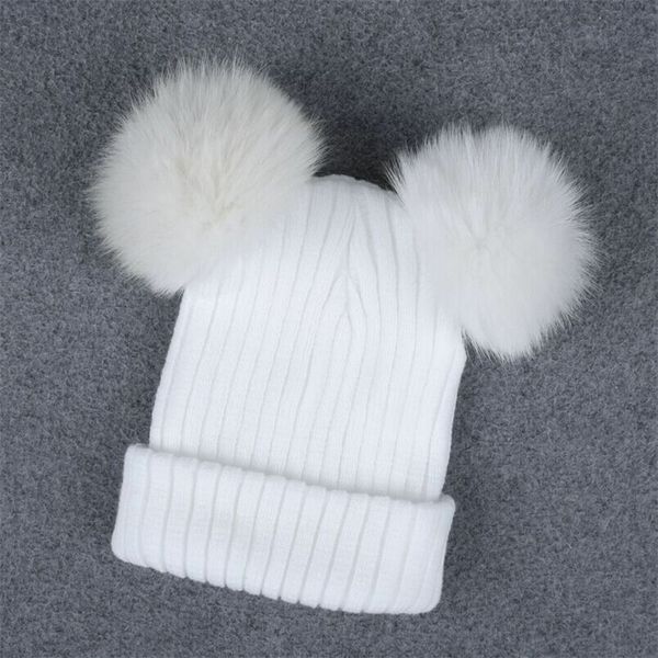 beanie/skull caps winter hat for women girl 's ball cap pom poms knitted beanies brand thick female braided crochet, Blue;gray