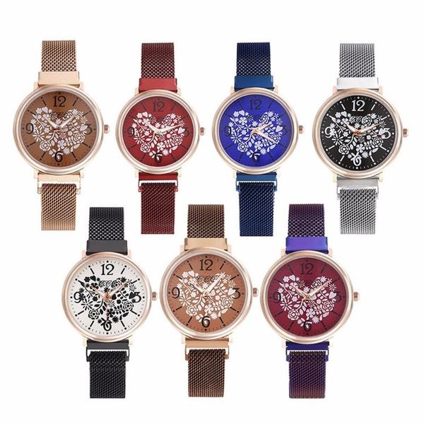 Love Pattern Women Watch Europe And The United States Selling Magnet Button Fashion Watches Luxury High-end Ladies Watch