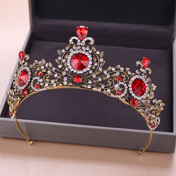 luxury baroque red crystal crown rhinestone jewelry for women party gift bride wedding dress accessories tiara hair headband, Golden;silver
luxury baroque red crystal crown rhinestone jewelry for women party gift bride wedding dress accessories tiara hair headband, Golden;silver