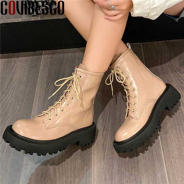 covibesco fashion lace-up women ankle boots autumn winter platforms shoes woman 2020 casual genuine leather boots, Black
covibesco fashion lace-up women ankle boots autumn winter platforms shoes woman 2020 casual genuine leather boots, Black