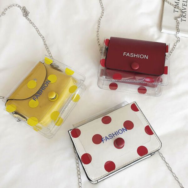 Bag Cross Body Messenger Women Transparent Clear PVC Jelly Chain Tote Crossbody Shoulder Bags Ladies Dot Handbags
Bag Cross Body Messenger Women Transparent Clear PVC Jelly Chain Tote Crossbody Shoulder Bags Ladies Dot Handbags
