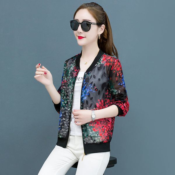 women's jackets 2021 spring autumn middle age women sun protect zipper bomber collar slim jacket female floral print coat outwear t50, Black;brown
women's jackets 2021 spring autumn middle age women sun protect zipper bomber collar slim jacket female floral print coat outwear t50, Black;brown