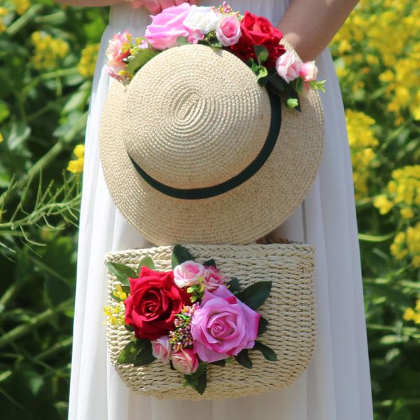 women fashion bohemia style beach bag weave straw summer flower casual tote rattan holiday handbag and vacation hat suit
women fashion bohemia style beach bag weave straw summer flower casual tote rattan holiday handbag and vacation hat suit