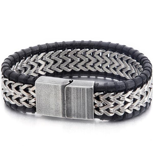tennis handmade men's braided genuine leather bracelet men logo engraved with stainless steel magnetic clasp closure, Golden;silver
tennis handmade men's braided genuine leather bracelet men logo engraved with stainless steel magnetic clasp closure, Golden;silver