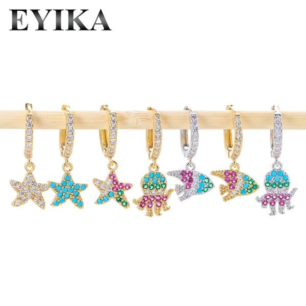 hoop & huggie eyika 1 piece aquatic creatures small dangler earring children cz jewelry with mix color zircon eardrop for daughter, Golden;silver
hoop & huggie eyika 1 piece aquatic creatures small dangler earring children cz jewelry with mix color zircon eardrop for daughter, Golden;silver