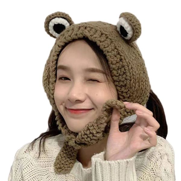 cute frog eye weave knit skullies beanie hat solid color winter warm earflap cap hat, Blue;gray
cute frog eye weave knit skullies beanie hat solid color winter warm earflap cap hat, Blue;gray