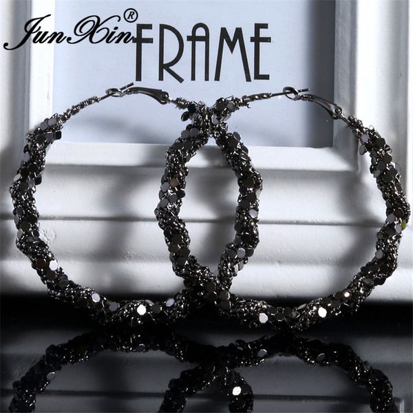 junxin female male large black hoop earrings for women zircon big statement earrings fashion party piercing jewelry cz, Golden;silver
junxin female male large black hoop earrings for women zircon big statement earrings fashion party piercing jewelry cz, Golden;silver