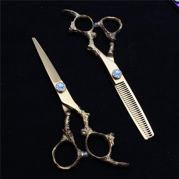 hair scissors 5.5" 16cm 440c customized logo golden barber shop normal thinning shears professional styling tool c9005
hair scissors 5.5" 16cm 440c customized logo golden barber shop normal thinning shears professional styling tool c9005