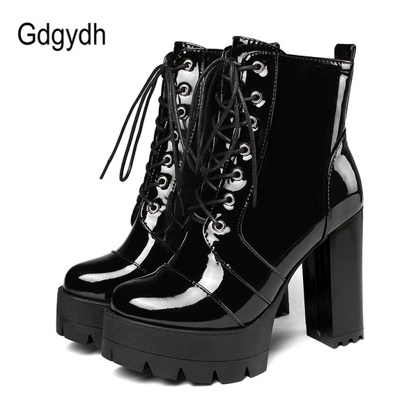 gdgydh 2020 толстый high heeled женский лакированной кожи ботильоны круглый toe шнуровке zipper женщины короткие сапоги готическая женская о, Black
gdgydh 2020 толстый high heeled женский лакированной кожи ботильоны круглый toe шнуровке zipper женщины короткие сапоги готическая женская о, Black