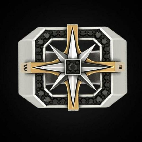 european and american fashion jewelry new men's retro plated two-tone compass ring size 7-13, Slivery;golden
european and american fashion jewelry new men's retro plated two-tone compass ring size 7-13, Slivery;golden