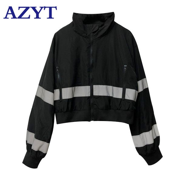women's jackets reflective zipper loose cargo jacket 2021 spring harajuku streetwear coat bf high waist short black crop top, Black;brown
women's jackets reflective zipper loose cargo jacket 2021 spring harajuku streetwear coat bf high waist short black crop top, Black;brown