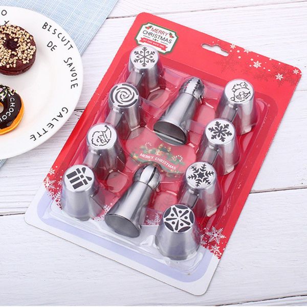 baking & pastry tools 10pcs rose cream bakeware cupcake cake decorating christmas nozzles and coupler icing piping tips stainless steel sets 
baking & pastry tools 10pcs rose cream bakeware cupcake cake decorating christmas nozzles and coupler icing piping tips stainless steel sets