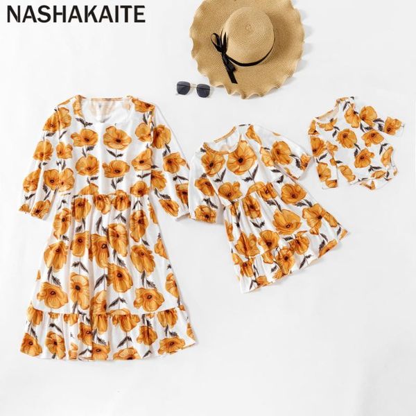 nashakaite mom and daughter dress floral half sleeve mid-length dress 2020 spring new mother daughter dresses family look, Blue
nashakaite mom and daughter dress floral half sleeve mid-length dress 2020 spring new mother daughter dresses family look, Blue