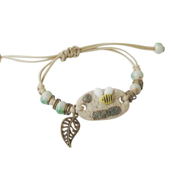 girls ceramic little bee/flower pattern bracelet ceramic ornament adjustable leaf/star bracelet lxh, Golden;silver
girls ceramic little bee/flower pattern bracelet ceramic ornament adjustable leaf/star bracelet lxh, Golden;silver