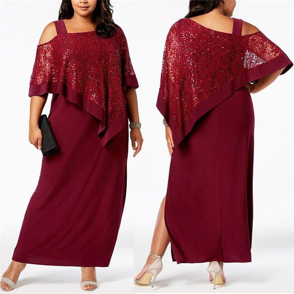 womens plus size clothing womens designer dress fashion lace split dresses luxury, Black;gray
womens plus size clothing womens designer dress fashion lace split dresses luxury, Black;gray