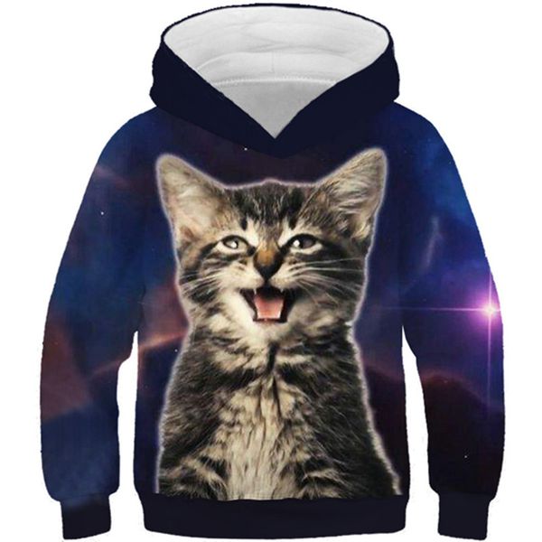 4-13 years kids colorful space galaxy 3d hoodies lovely animal cat moon fish print boys girls sweatshirts children pullover, Black 
4-13 years kids colorful space galaxy 3d hoodies lovely animal cat moon fish print boys girls sweatshirts children pullover, Black