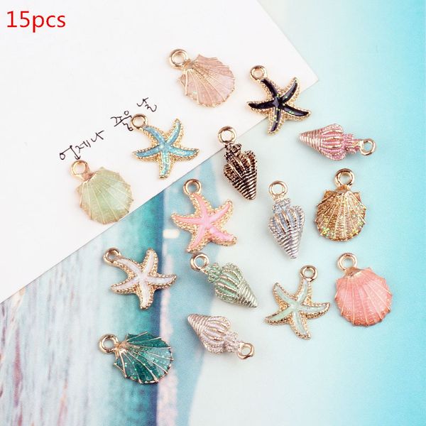 charms 1pack enamel starfish shell conch charm pendant ocean diy bracelet necklace earring jewelry accessory, Bronze;silver
charms 1pack enamel starfish shell conch charm pendant ocean diy bracelet necklace earring jewelry accessory, Bronze;silver
