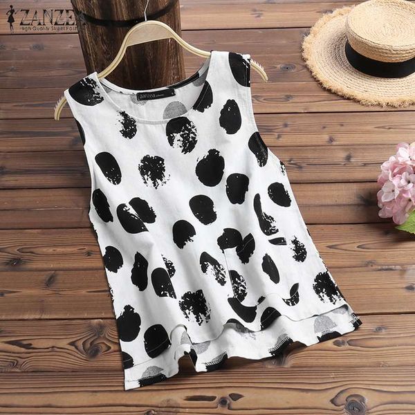 women's tanks & camis zanzea sleeveless polka dot casual summer shirts vintage cotton linen blusas femme loose tee tunic robe vest, White
women's tanks & camis zanzea sleeveless polka dot casual summer shirts vintage cotton linen blusas femme loose tee tunic robe vest, White