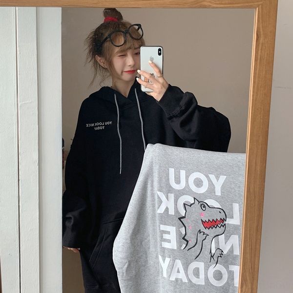 pf cotton 2020 early autumn long sleeve hooded sweater women's loose korean thin sweatercoat sweatercec coat harajuku style ins ykgt, Black
pf cotton 2020 early autumn long sleeve hooded sweater women's loose korean thin sweatercoat sweatercec coat harajuku style ins ykgt, Black