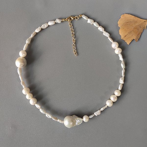 2020 fashion natural pearls necklace handmade classic irregular pearls choker exquisite accessories jewelry gifts for friends, Golden;silver
2020 fashion natural pearls necklace handmade classic irregular pearls choker exquisite accessories jewelry gifts for friends, Golden;silver