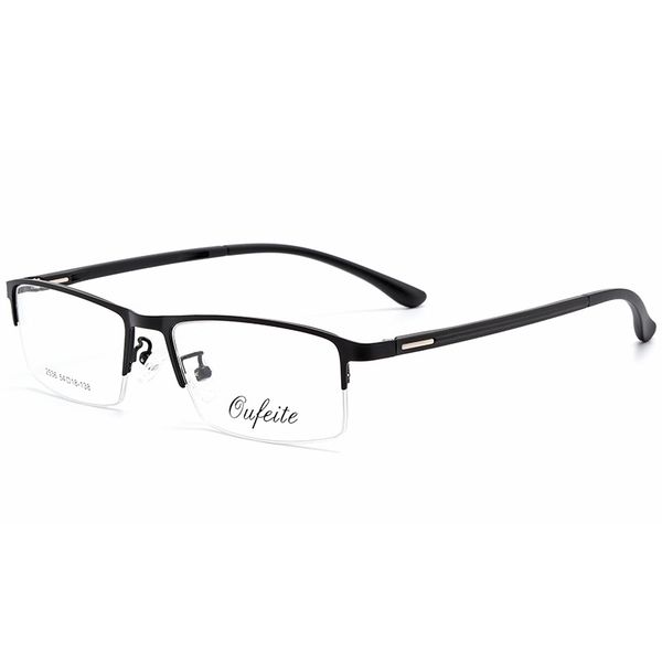 men's glasses frame metal half-frame eyeglasses fixing device tr90 glasses leg men's optical prescription customization, Black
men's glasses frame metal half-frame eyeglasses fixing device tr90 glasses leg men's optical prescription customization, Black