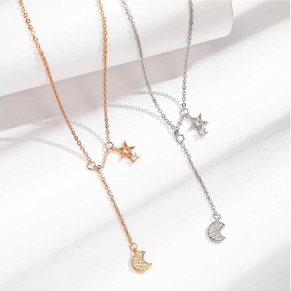 singapore chomel necklace female gift star moon all over the sky star small waist collarbone chain net red simple gift, Silver
singapore chomel necklace female gift star moon all over the sky star small waist collarbone chain net red simple gift, Silver