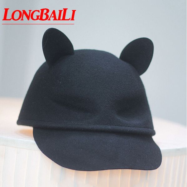 novelty animal design wool women fedora style chapeu beret cap with ear knight cap pwfe066, Blue;gray
novelty animal design wool women fedora style chapeu beret cap with ear knight cap pwfe066, Blue;gray
