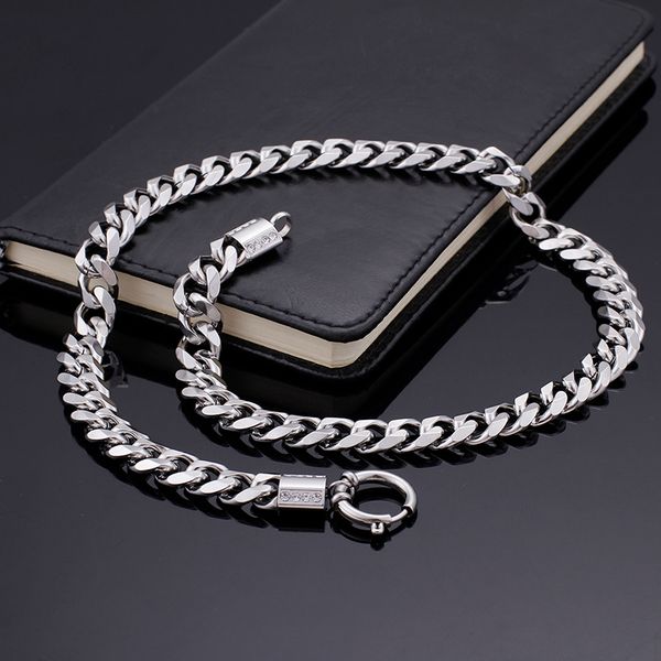 90g heavy 11mm 50cm (20 inch) crystals bling stainless steel cool curb link chain chain mens necklace jewelry, Silver
90g heavy 11mm 50cm (20 inch) crystals bling stainless steel cool curb link chain chain mens necklace jewelry, Silver