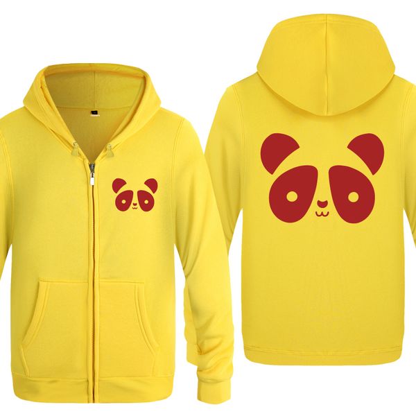 cute panda cartoon hoodies men 2018 men's fleece zipper cardigans hooded sweatshirts
