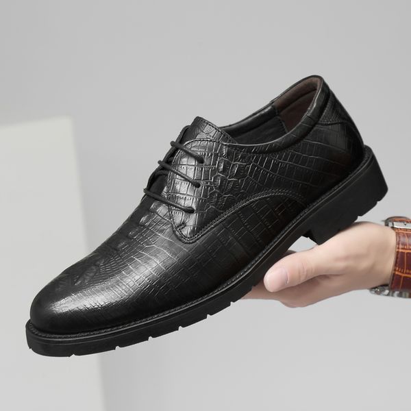 man oxfords genuine leather 2020 spring male dress shoes men's derby footwear brand big size 47 business formal shoes, Black
man oxfords genuine leather 2020 spring male dress shoes men's derby footwear brand big size 47 business formal shoes, Black