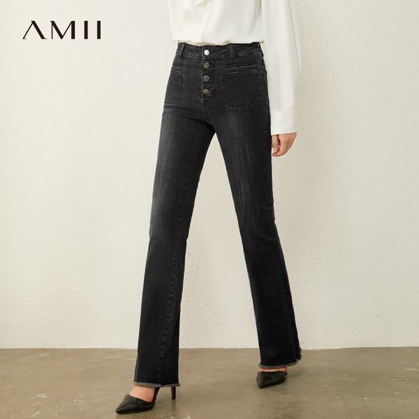 women's jeans amii minimalism autumn fashion high waist bell-bottomed pants single-breasted causal female 12030560, Blue
women's jeans amii minimalism autumn fashion high waist bell-bottomed pants single-breasted causal female 12030560, Blue