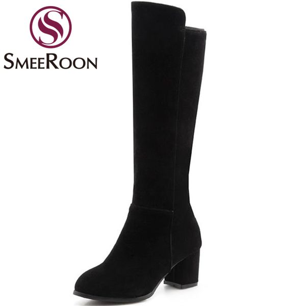smeeroon 2020 popular knee high boots for women pointed toe solid color boots keep warm winter med heels shoes woman, Black
smeeroon 2020 popular knee high boots for women pointed toe solid color boots keep warm winter med heels shoes woman, Black