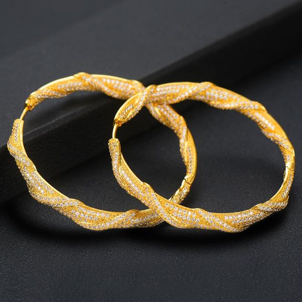 hoop & huggie missvikki handmade noble luxury full shiny cz big earrings jewelry for elegant women wedding gift brincos feminino, Golden;silver
hoop & huggie missvikki handmade noble luxury full shiny cz big earrings jewelry for elegant women wedding gift brincos feminino, Golden;silver