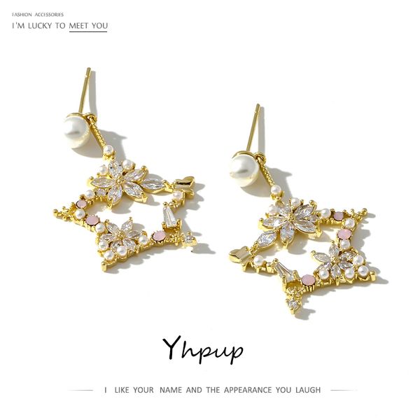dangle & chandelier yhpup star flower geometric earrings luxury exquisite zirconia sweet for women bridal jewelry wedding s925, Silver
dangle & chandelier yhpup star flower geometric earrings luxury exquisite zirconia sweet for women bridal jewelry wedding s925, Silver