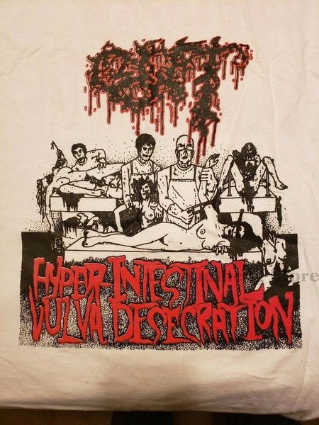 gut hyper-intestinal vulva desecration t-shirt (never worn) grindcore 100% cotton men t shirt women tee
gut hyper-intestinal vulva desecration t-shirt (never worn) grindcore 100% cotton men t shirt women tee