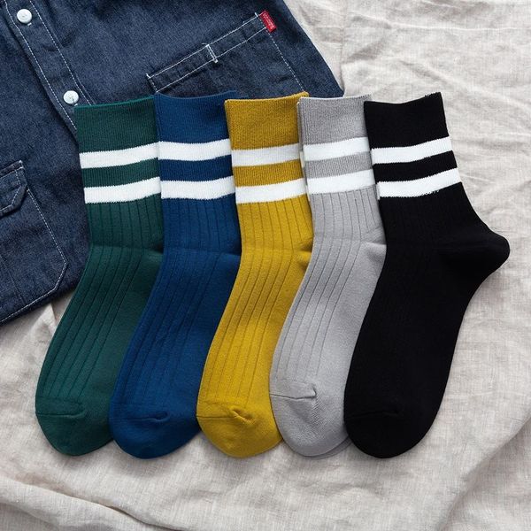 new autumn and winter all-match two-bar striped and contrast color combed cotton men's mid-leg socks men's socks 3ewzz, Black
new autumn and winter all-match two-bar striped and contrast color combed cotton men's mid-leg socks men's socks 3ewzz, Black