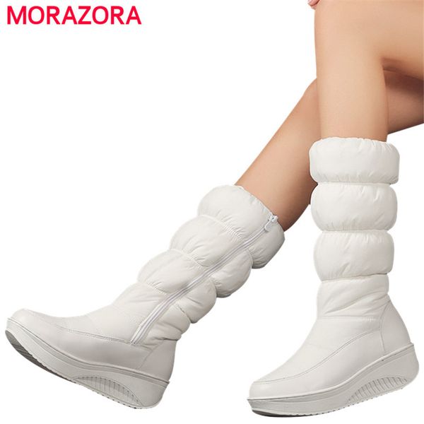 morazora plus size 35-44 new fashion winter snow boots platform shoes footwear mid calf women boots solid color zipper white, Black
morazora plus size 35-44 new fashion winter snow boots platform shoes footwear mid calf women boots solid color zipper white, Black