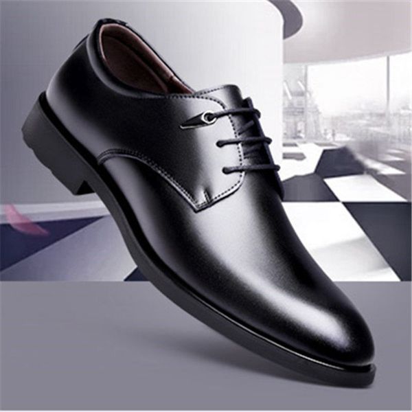 dress shoes spring and autumn men's business korean casual waterproof mens chef leather lace up, Black
dress shoes spring and autumn men's business korean casual waterproof mens chef leather lace up, Black