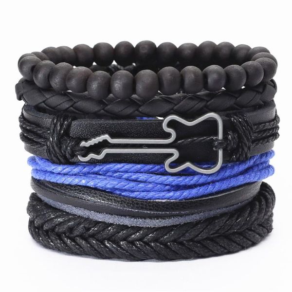 new 5 pcs/set punk vintage lizard guitar charm multi-layer blue leather bracelets men women femme homme wrap male jewelry, Golden;silver
new 5 pcs/set punk vintage lizard guitar charm multi-layer blue leather bracelets men women femme homme wrap male jewelry, Golden;silver
