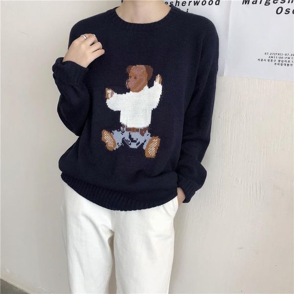 2019 autumn and winter new arrival korean style o neck cartoon bear knitted sweaters womens pullovers womens (b8667, White;black
2019 autumn and winter new arrival korean style o neck cartoon bear knitted sweaters womens pullovers womens (b8667, White;black