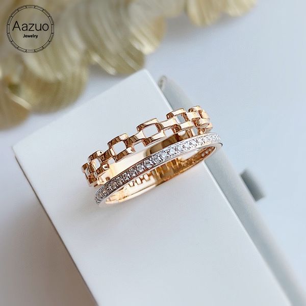 aazuo ins style 18k orignal rose gold real diamonds fashion lock chains ring for woman fashion gift for woman birthday sale, Golden;silver
aazuo ins style 18k orignal rose gold real diamonds fashion lock chains ring for woman fashion gift for woman birthday sale, Golden;silver