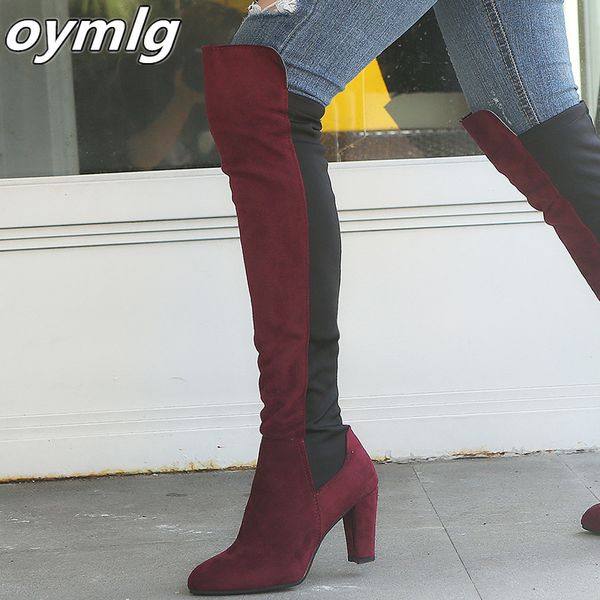 winter thigh high boots women over the knee boots long black booties stretchable block heels size 34-43 feminino zapatos
winter thigh high boots women over the knee boots long black booties stretchable block heels size 34-43 feminino zapatos