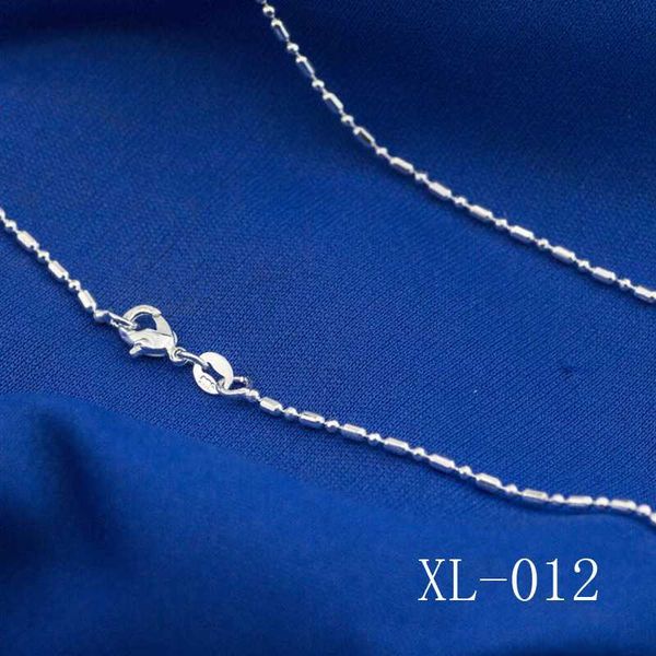 1.5mm new round bead cylindrical necklace temperament charm women's clavicle chain, Silver
1.5mm new round bead cylindrical necklace temperament charm women's clavicle chain, Silver