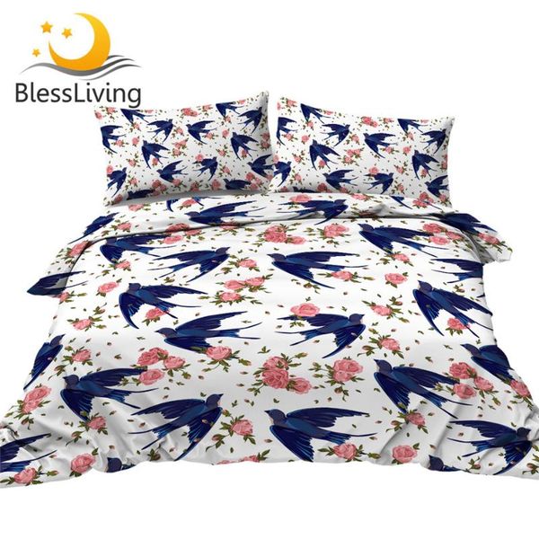 blessliving spring birds duvet cover with pillowcases swallow bedding set floral bedclothes pink flower bed set 3-piece
blessliving spring birds duvet cover with pillowcases swallow bedding set floral bedclothes pink flower bed set 3-piece