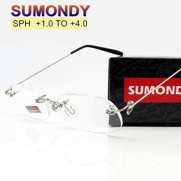 sumondy elegant rimless reading glasses women presbyopic hyperopia eyeglasses diopter +1.0 to +4.0 new arrival g448, White;black
sumondy elegant rimless reading glasses women presbyopic hyperopia eyeglasses diopter +1.0 to +4.0 new arrival g448, White;black